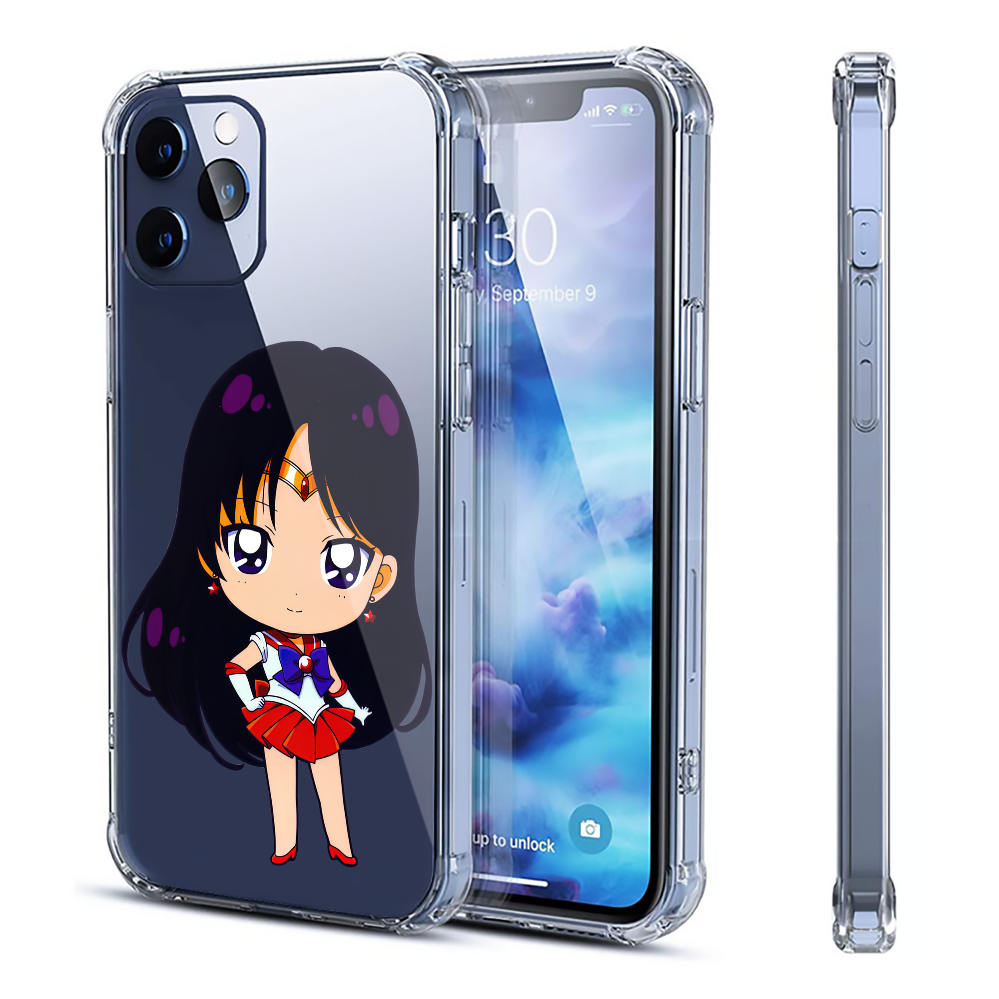 （画像用） 美少女戦士セーラームーン 火野レイ ひの レイ Sailor Moon Hino Rei （セーラーマーズ,Sailor Mars） 【iPhone 12シリーズ対応】透明スマホケース（クリアソフトケース）